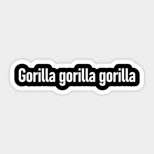 "Gorilla Gorilla Gorilla" Scientific Name, Western Lowland Gorilla Sticker